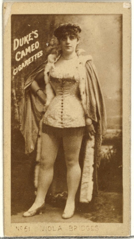 Card Number 51, Viola Bridges, from the Actors and Actresses series (N145-4) issued by Duke Sons & Co. to promote Cameo Cigarettes MET DP839899