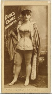 Card Number 51, Viola Bridges, from the Actors and Actresses series (N145-4) issued by Duke Sons & Co. to promote Cameo Cigarettes MET DP839899