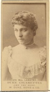 Card Number 570, Mrs. Langtry, from the Actors and Actresses series (N145-7) issued by Duke Sons & Co. to promote Duke Cigarettes MET DP840445