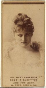 Card Number 564, Mary Anderson, from the Actors and Actresses series (N145-7) issued by Duke Sons & Co. to promote Duke Cigarettes MET DP840344