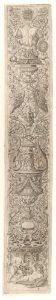 Candelabra grostesque with two children wearing helmets, from a series of twelve candelabra grostesques MET DP835607