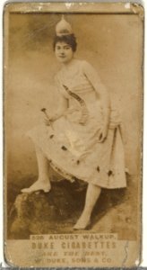 Card Number 528, August Walkup, from the Actors and Actresses series (N145-7) issued by Duke Sons & Co. to promote Duke Cigarettes MET DP840533