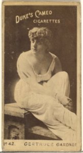 Card Number 42, Gertrude Gardner, from the Actors and Actresses series (N145-4) issued by Duke Sons & Co. to promote Cameo Cigarettes MET DP839939