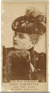 Card Number 503, Miss McKenzie, from the Actors and Actresses series (N145-7) issued by Duke Sons & Co. to promote Duke Cigarettes MET DP840561