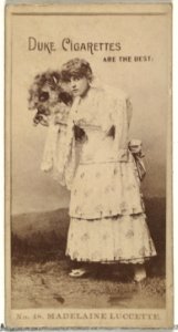 Card Number 48, Madelaine Luccette, from the Actors and Actresses series (N145-6) issued by Duke Sons & Co. to promote Duke Cigarettes MET DP840285