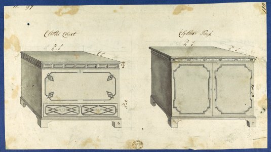 Clothes Chest and Clothes Press, from Chippendale Drawings, Vol. II MET DP118225