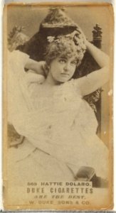 Card Number 569, Hattie Dolaro, from the Actors and Actresses series (N145-7) issued by Duke Sons & Co. to promote Duke Cigarettes MET DP840396