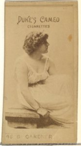 Card Number 46, Gertrude Gardner, from the Actors and Actresses series (N145-4) issued by Duke Sons & Co. to promote Cameo Cigarettes MET DP839938