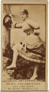 Card Number 563, Amy Gordon, from the Actors and Actresses series (N145-7) issued by Duke Sons & Co. to promote Duke Cigarettes MET DP840414