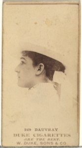 Card Number 249, Miss Dauvray, from the Actors and Actresses series (N145-7) issued by Duke Sons & Co. to promote Duke Cigarettes MET DP840389