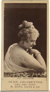 Card Number 233, Miss Beldon, from the Actors and Actresses series (N145-7) issued by Duke Sons & Co. to promote Duke Cigarettes MET DP840355