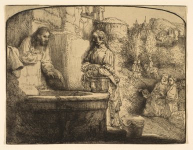 Christ and the Woman of Samaria- an Arched Print MET DP814962