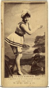 Card Number 223, Mlle. Hartwig, from the Actors and Actresses series (N145-3) issued by Duke Sons & Co. to promote Cross Cut Cigarettes MET DP839769