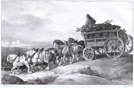 Coal Waggon -sic.- Drawn by Horses MET DP875682