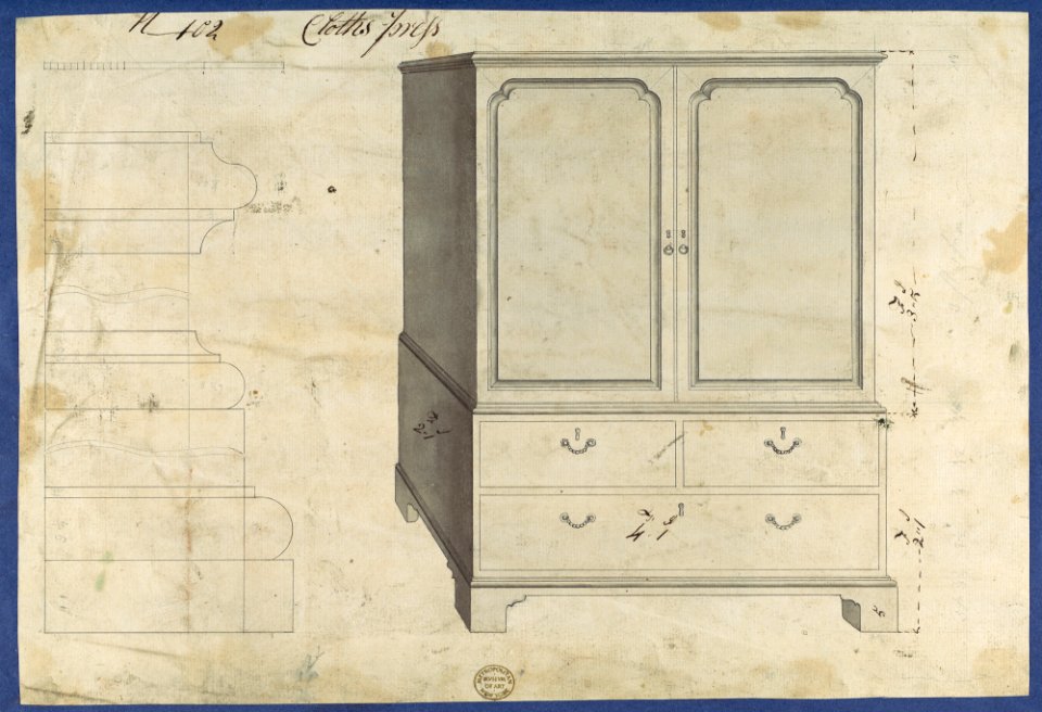 Clothes Press, from Chippendale Drawings, Vol. II MET DP118221