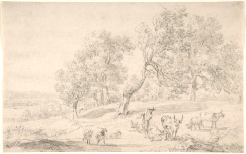Cattle and Figures in a Landscape MET DP800103