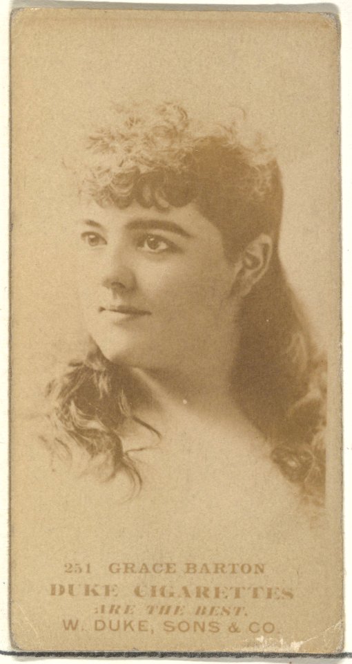 Card Number 251, Grace Barton, from the Actors and Actresses series (N145-7) issued by Duke Sons & Co. to promote Duke Cigarettes MET DP840350