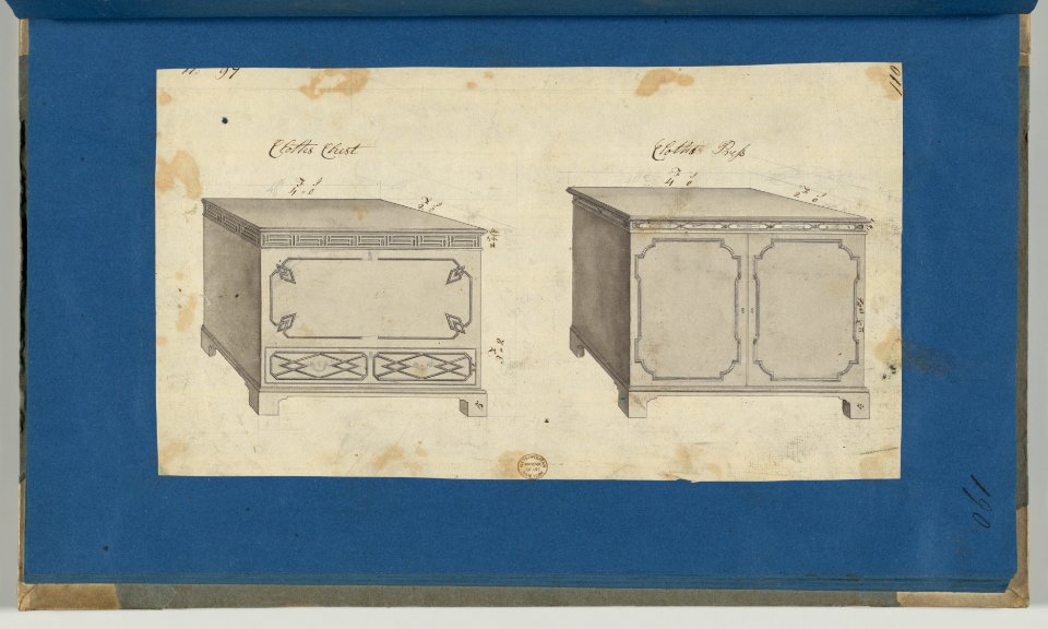Clothes Chest and Clothes Press, from Chippendale Drawings, Vol. II MET DP-14176-076