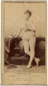 Card Number 220, Miss Reyes, from the Actors and Actresses series (N145-3) issued by Duke Sons & Co. to promote Cross Cut Cigarettes MET DP839881