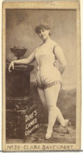 Card Number 25, Clara Davenport, from the Actors and Actresses series (N145-4) issued by Duke Sons & Co. to promote Cameo Cigarettes MET DP839920