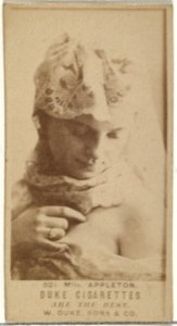 Card Number 521, Mlle. Appleton, from the Actors and Actresses series (N145-7) issued by Duke Sons & Co. to promote Duke Cigarettes MET DP840345