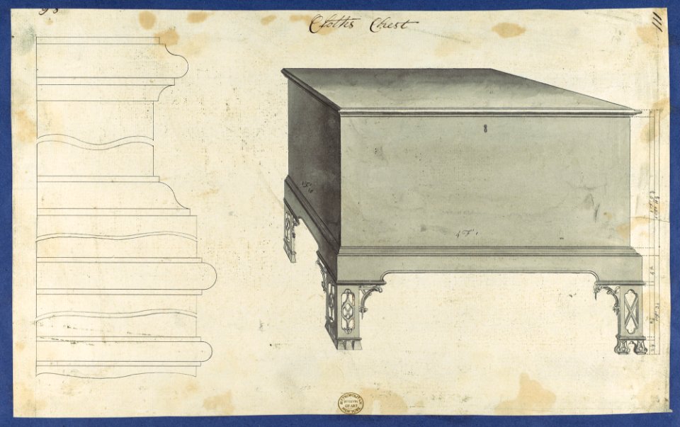 Clothes Chest, from Chippendale Drawings, Vol. II MET DP118226