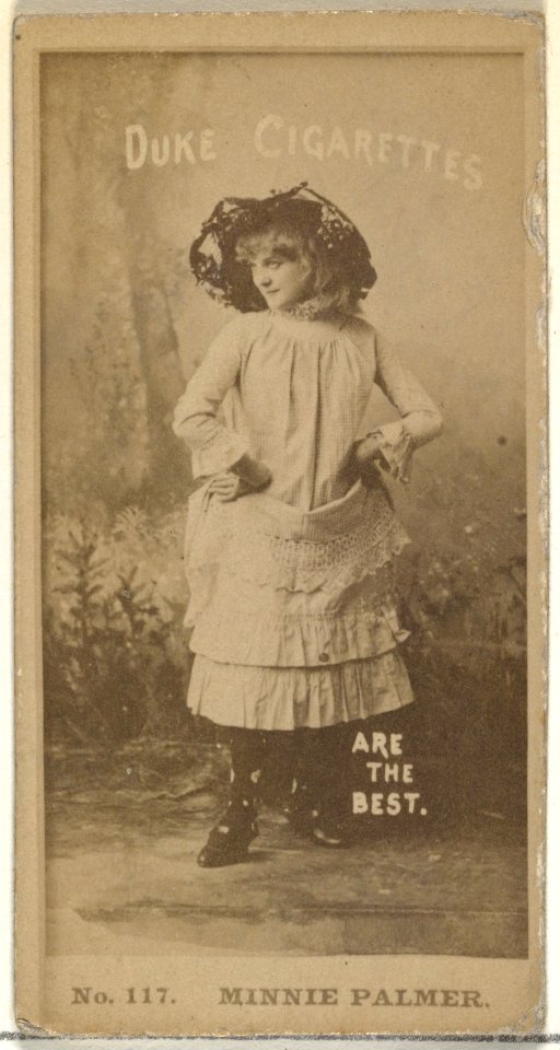 Card Number 117, Minnie Palmer, from the Actors and Actresses series (N145-6) issued by Duke Sons & Co. to promote Duke Cigarettes MET DP840297