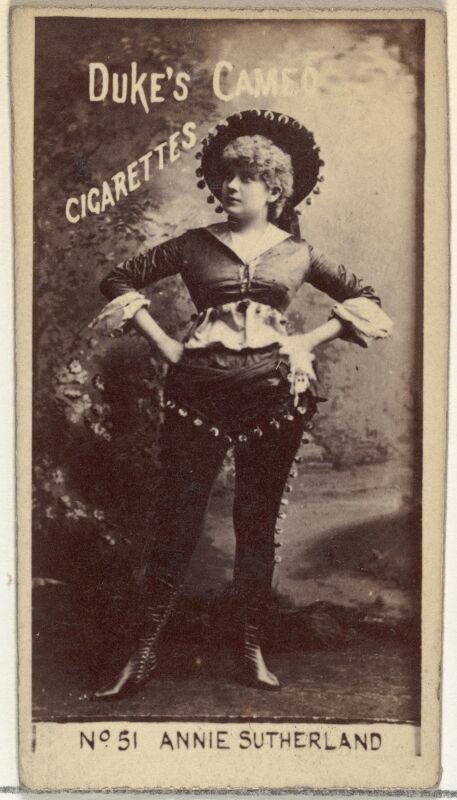 Card Number 51, Annie Sutherland, from the Actors and Actresses series (N145-4) issued by Duke Sons & Co. to promote Cameo Cigarettes MET DP840009