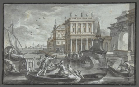 Canal Scene with a Palazzo MET DP803669
