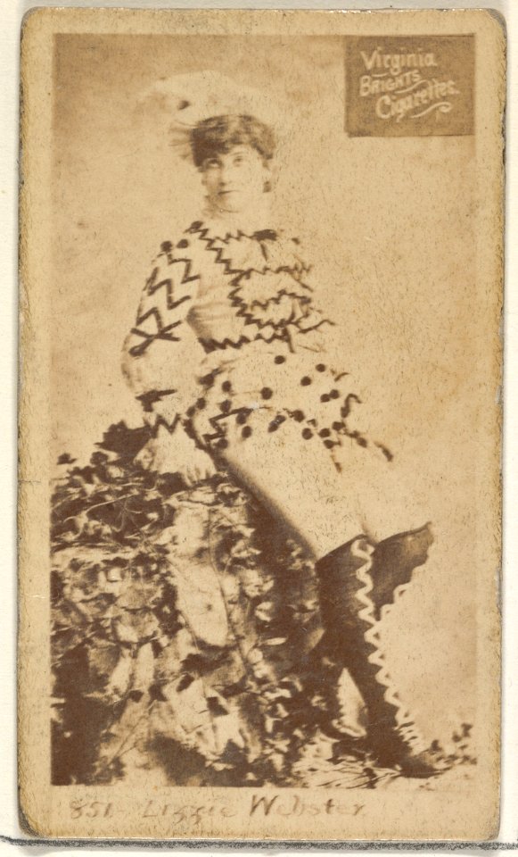 Card 851, Lizzie Webster, from the Actors and Actresses series (N45, Type 2) for Virginia Brights Cigarettes MET DP831011