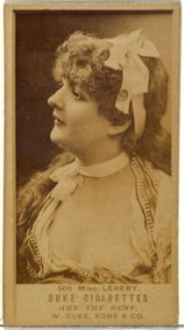 Card Number 509, Miss Lehery, from the Actors and Actresses series (N145-7) issued by Duke Sons & Co. to promote Duke Cigarettes MET DP840446