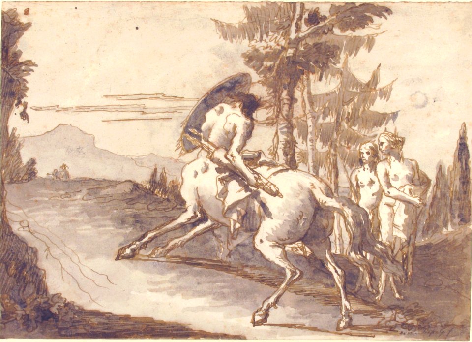 Centaur with Shield and Two Satyresses MET 37.165.64