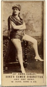 Card Number 337, Emma Hanley, from the Actors and Actresses series (N145-5) issued by Duke Sons & Co. to promote Cameo Cigarettes MET DP840086