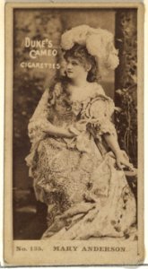 Card Number 135, Mary Anderson, from the Actors and Actresses series (N145-4) issued by Duke Sons & Co. to promote Cameo Cigarettes MET DP839887