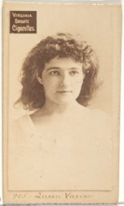 Card 905, Queen Vassar, from the Actors and Actresses series (N45, Type 2) for Virginia Brights Cigarettes MET DP831002