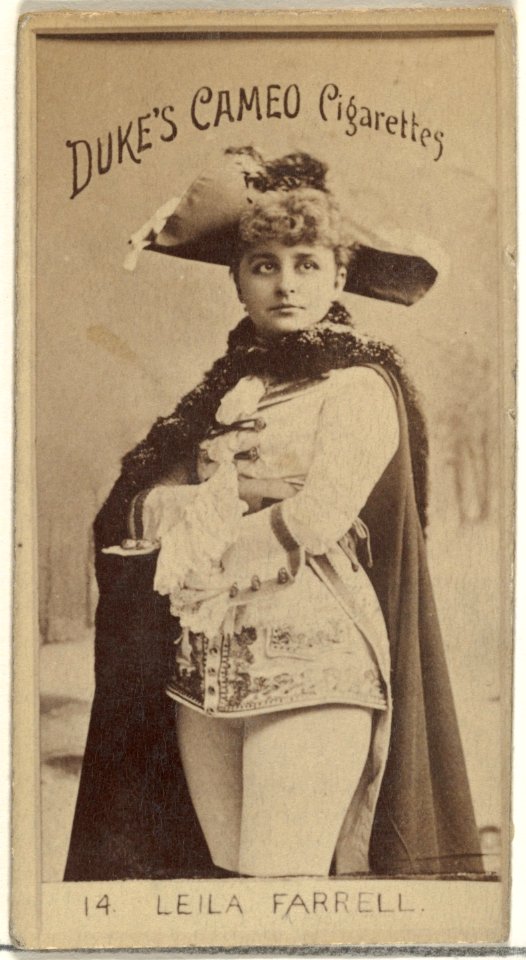 Card Number 14, Leila Farrell, from the Actors and Actresses series (N145-4) issued by Duke Sons & Co. to promote Cameo Cigarettes MET DP839927