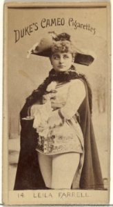 Card Number 14, Leila Farrell, from the Actors and Actresses series (N145-4) issued by Duke Sons & Co. to promote Cameo Cigarettes MET DP839927