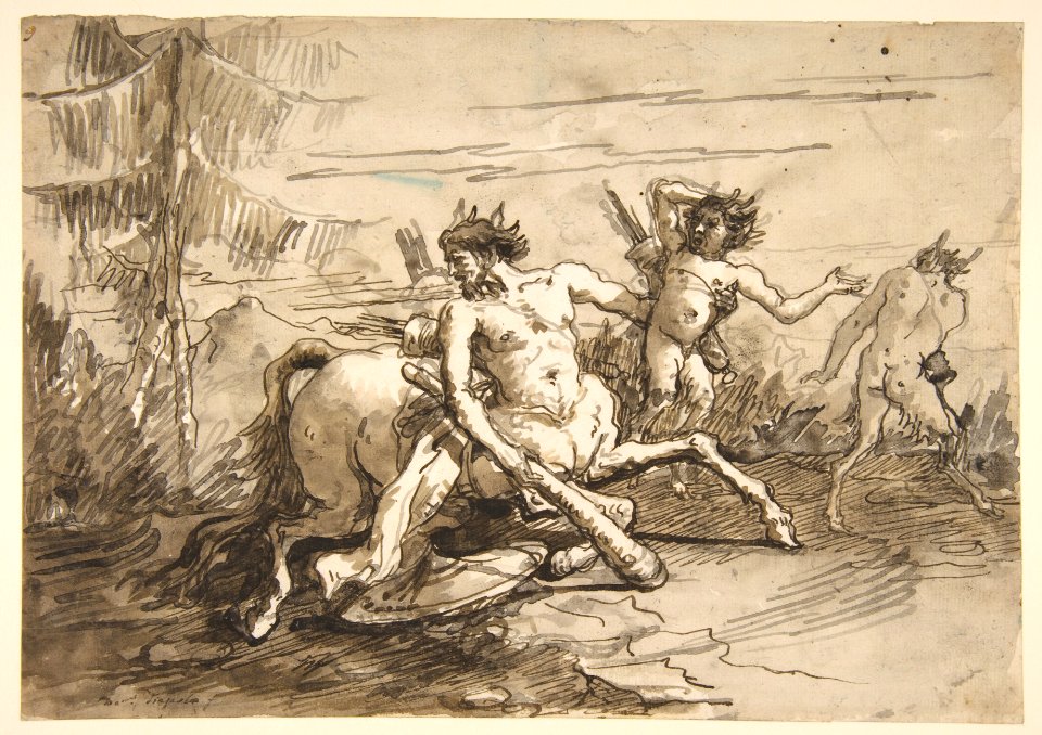 Centaur with a Club, and Two Satyrs MET DP812109