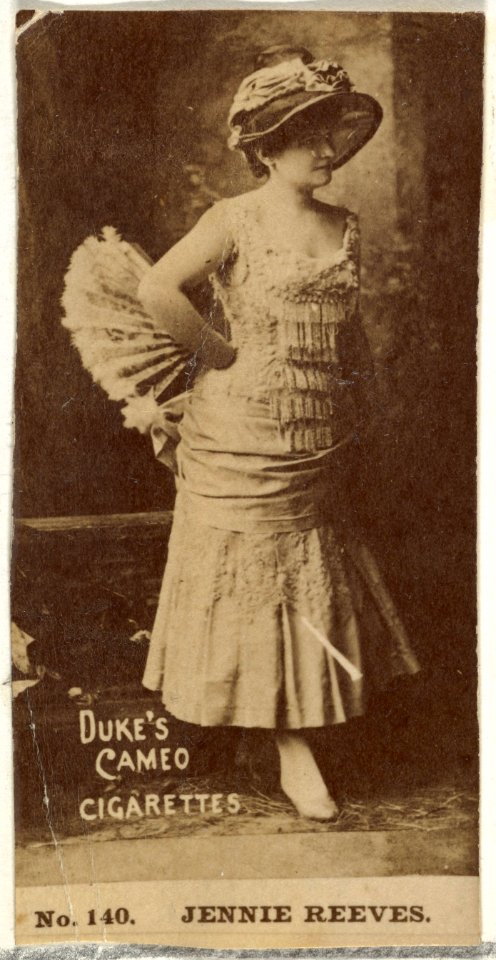 Card Number 140, Jennie Reeves, from the Actors and Actresses series (N145-4) issued by Duke Sons & Co. to promote Cameo Cigarettes MET DP840033