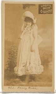 Card 952, Fanny Rice, from the Actors and Actresses series (N45, Type 2) for Virginia Brights Cigarettes MET DP830988