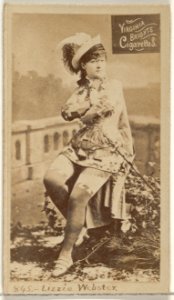 Card 845, Lizzie Webster, from the Actors and Actresses series (N45, Type 2) for Virginia Brights Cigarettes MET DP831009
