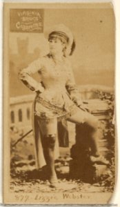 Card 879, Lizzie Webster, from the Actors and Actresses series (N45, Type 2) for Virginia Brights Cigarettes MET DP831010
