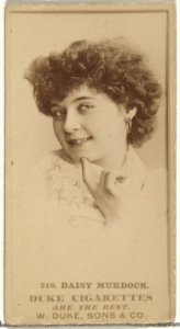 Card Number 216, Daisy Murdoch, from the Actors and Actresses series (N145-7) issued by Duke Sons & Co. to promote Duke Cigarettes MET DP840471