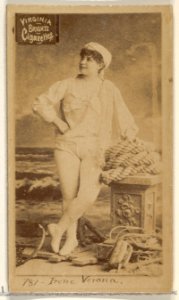 Card 781, Irene Verona, from the Actors and Actresses series (N45, Type 2) for Virginia Brights Cigarettes MET DP831004