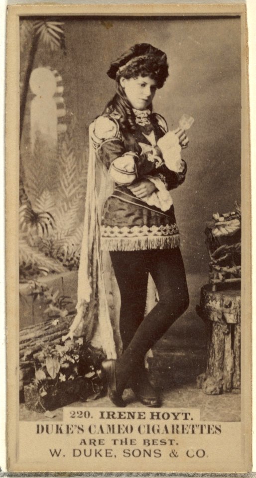 Card Number 220, Irene Hoyt, from the Actors and Actresses series (N145-5) issued by Duke Sons & Co. to promote Cameo Cigarettes MET DP840093