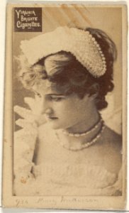Card 934, Mary Anderson, from the Actors and Actresses series (N45, Type 2) for Virginia Brights Cigarettes MET DP830921