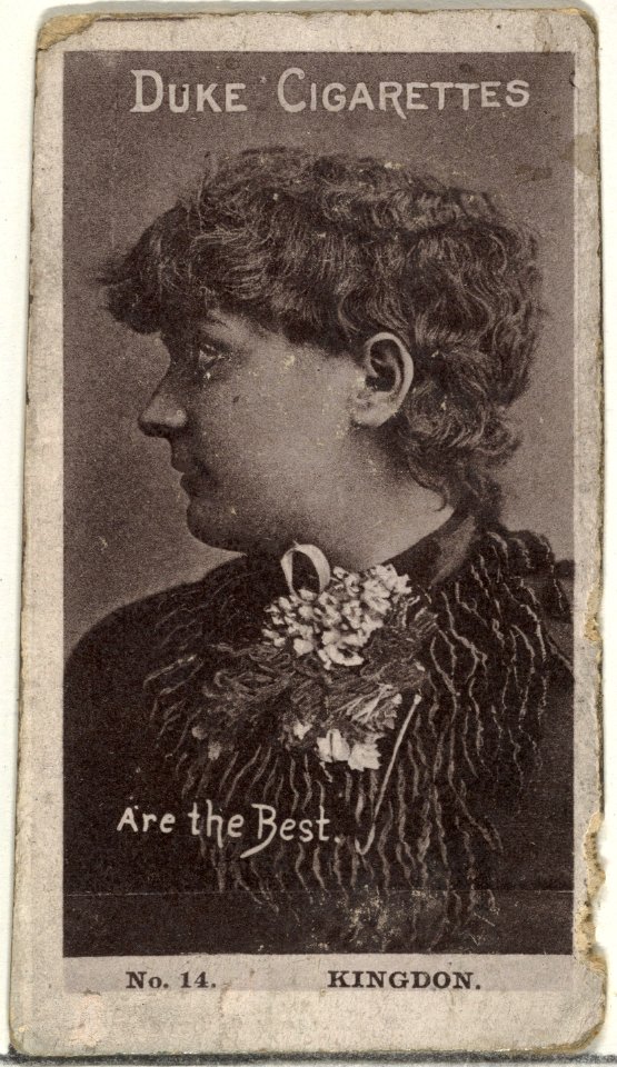 Card Number 14, Miss Kingdon, from the Actors and Actresses series (N145-6) issued by Duke Sons & Co. to promote Duke Cigarettes MET DP840278