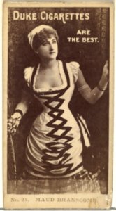 Card Number 25, Maud Branscomb, from the Actors and Actresses series (N145-6) issued by Duke Sons & Co. to promote Duke Cigarettes MET DP840236
