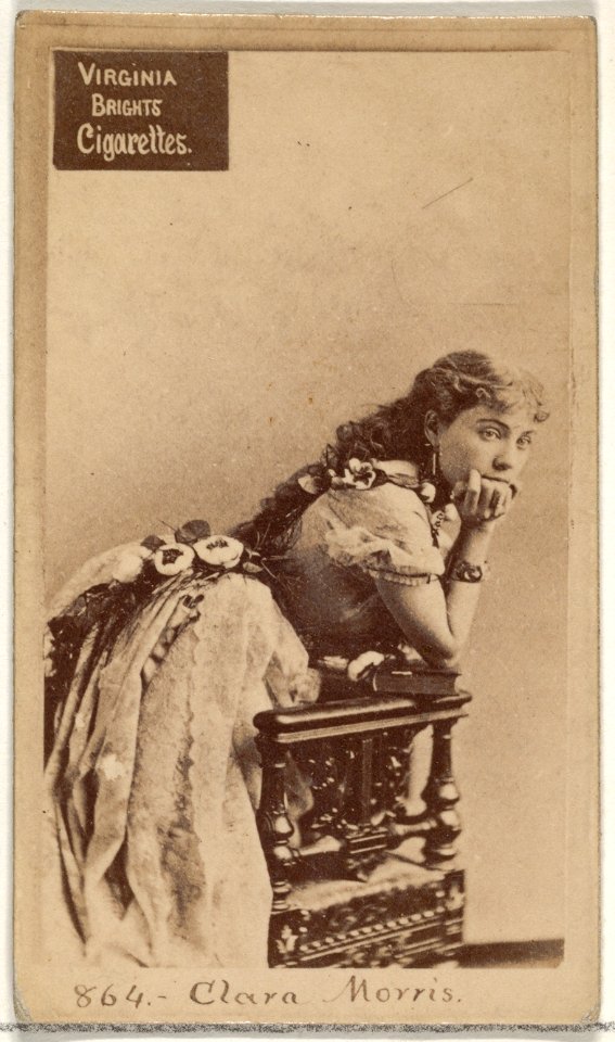 Card 864, Clara Morris, from the Actors and Actresses series (N45, Type 2) for Virginia Brights Cigarettes MET DP830967