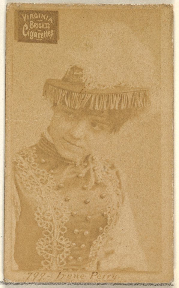 Card 799, Irene Perry, from the Actors and Actresses series (N45, Type 2) for Virginia Brights Cigarettes MET DP830980